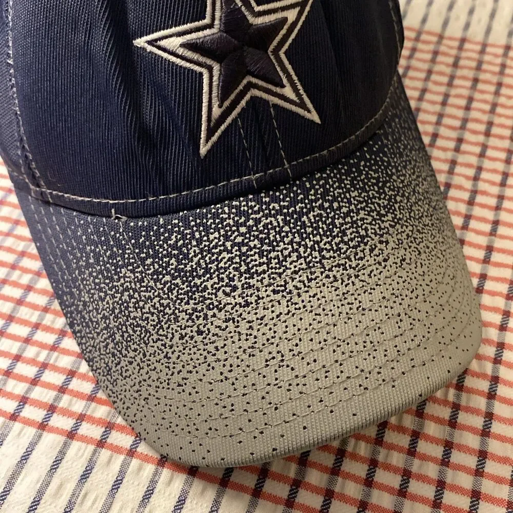 Vintage Reebok NFL Onfield Dallas Cowboys Flexfit Hat Navy Gray Sideline Y2K